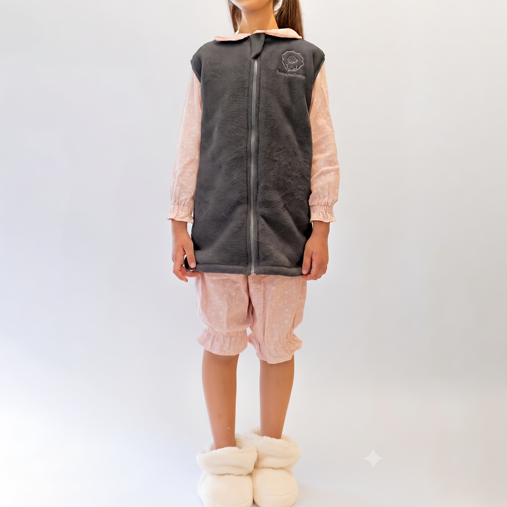 CHALECO POLAR CON BORREGA