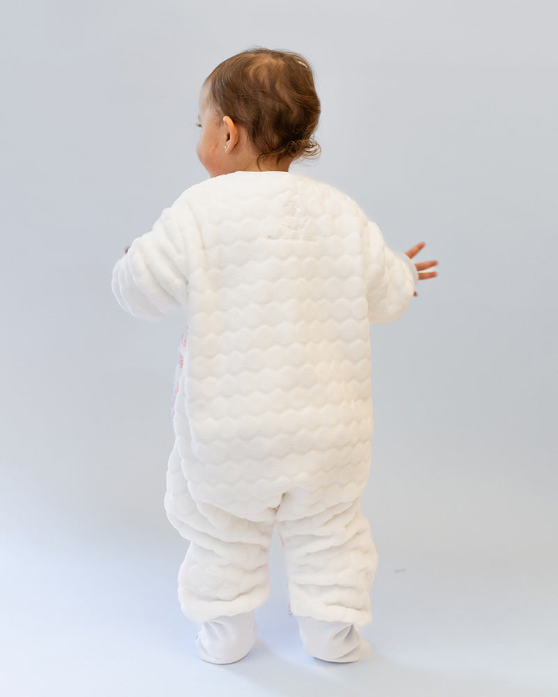 SAQUITOS FLEECE CON SALIDA PARA PIES