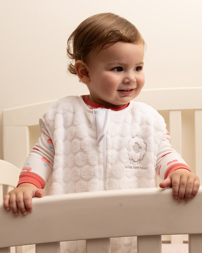 SAQUITOS FLEECE CON SALIDA PARA PIES