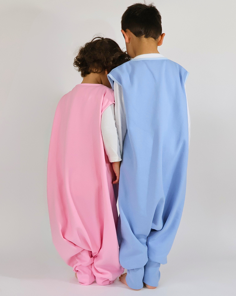 SAQUITOS TELA DE PANTS CON SALIDA PARA PIES