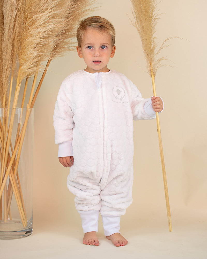 SAQUITOS FLEECE CON SALIDA PARA PIES