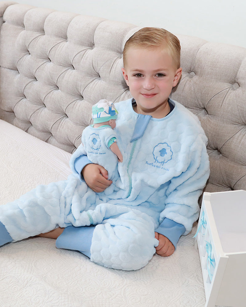 SAQUITOS FLEECE CON SALIDA PARA PIES
