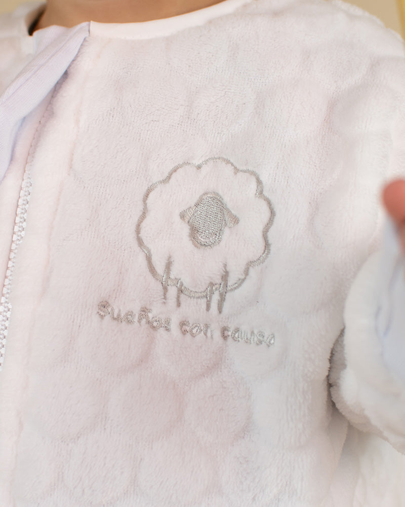 SAQUITOS FLEECE CON SALIDA PARA PIES